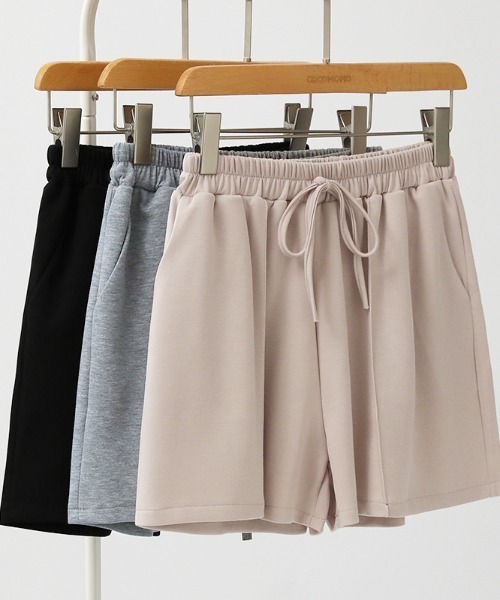 COCOMOMO(ココモモ)の「夏のリラックスセット セットアップ 半袖 ショートパンツ スウェット 上下セット カットソー トップス イージーパンツ パンツセットアップ カジュアル ワンマイル リラックス 夏服(セットアップ・レディース・グレー/ベージュ/ブラック・FREE)」の5枚目の写真