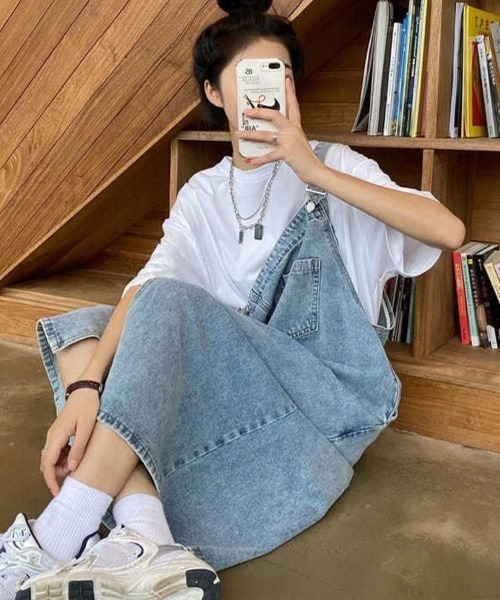Flugge(フラッジー)の「デニムサロペット(サロペット/オーバーオール・レディース・ブルー・LARGE)」の2枚目の写真