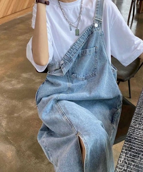 Flugge(フラッジー)の「デニムサロペット(サロペット/オーバーオール・レディース・ブルー・LARGE)」の3枚目の写真