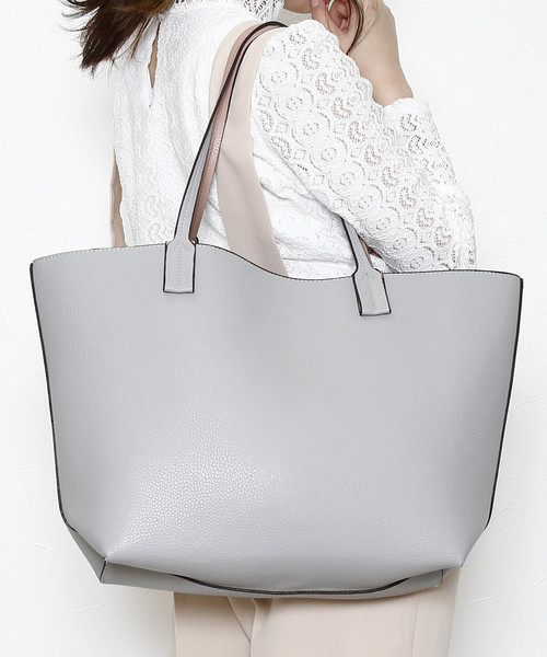 PLAIN CLOTHING（プレーンクロージング）の「A4サイズ対応★パスケース＆ポーチ付きリバーシブルトートバッグ（トートバッグ・レディース・オレンジ系その他/グレー系その他・FREE）」の20枚目の写真