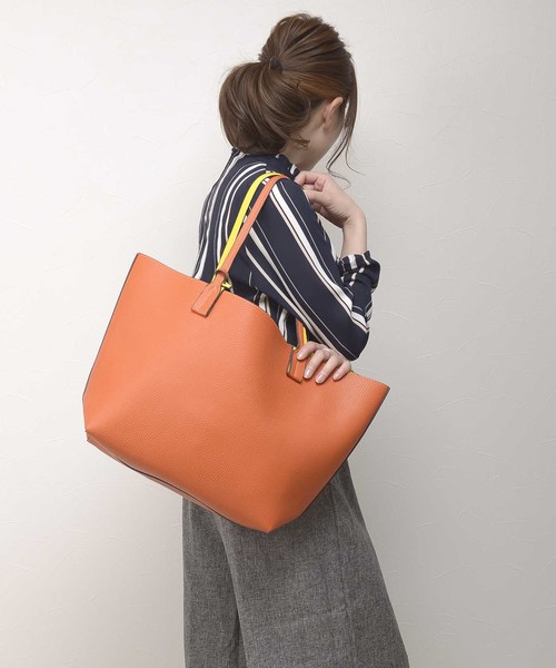 PLAIN CLOTHING（プレーンクロージング）の「A4サイズ対応★パスケース＆ポーチ付きリバーシブルトートバッグ（トートバッグ・レディース・オレンジ系その他/グレー系その他・FREE）」の21枚目の写真