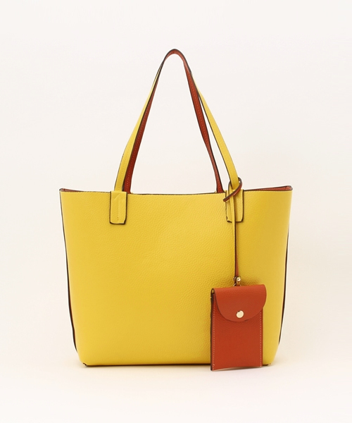 PLAIN CLOTHING（プレーンクロージング）の「A4サイズ対応★パスケース＆ポーチ付きリバーシブルトートバッグ（トートバッグ・レディース・オレンジ系その他/グレー系その他・FREE）」の6枚目の写真