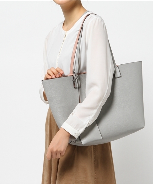 PLAIN CLOTHING（プレーンクロージング）の「A4サイズ対応★パスケース＆ポーチ付きリバーシブルトートバッグ（トートバッグ・レディース・オレンジ系その他/グレー系その他・FREE）」の7枚目の写真