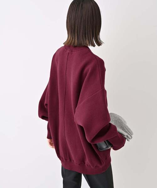 SLOBE IENA(スローブイエナ)の「《WEB限定/追加》オーバーサイズ スウェットライクニット(ニット/セーター・レディース・ピンク系その他/ボルドー/アイボリー/チャコールグレー/ベージュ/ブラック/ブルー・FREE)」の12枚目の写真