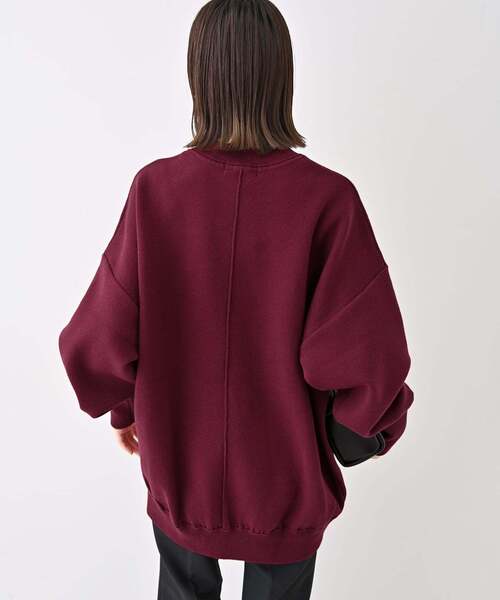 SLOBE IENA(スローブイエナ)の「《WEB限定/追加》オーバーサイズ スウェットライクニット(ニット/セーター・レディース・ピンク系その他/ボルドー/アイボリー/チャコールグレー/ベージュ/ブラック/ブルー・FREE)」の11枚目の写真