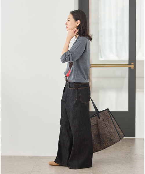 JOURNAL STANDARD(ジャーナルスタンダード)の「DENIM CENTER CREASE 5PK(デニムパンツ・レディース・ブルー系その他/ネイビー・38/36)」の3枚目の写真