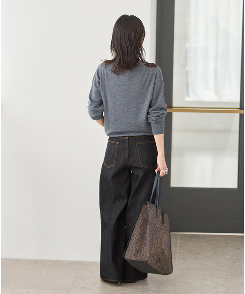 JOURNAL STANDARD(ジャーナルスタンダード)の「DENIM CENTER CREASE 5PK(デニムパンツ・レディース・ブルー系その他/ネイビー・38/36)」の4枚目の写真