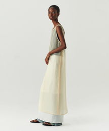 Sheer Layered Maxi Dress - Butter Cream