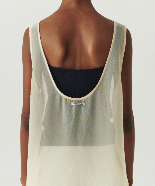 LEVAR(レバー)の「Sheer Layered Maxi Dress - Butter Cream(ワンピース・レディース・ライトイエロー・FREE)」の4枚目の写真