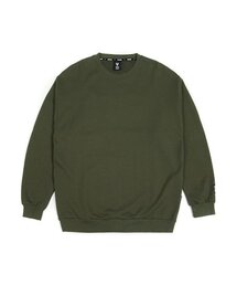 ワッペンスウェットシャツカーキ