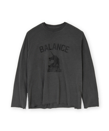 BROWNYARD BALANCE（ブラウンヤード・バランス）の「ボストンウエストカットロングスリーブ、ウォッシュドブラック（Tシャツ/カットソー）」