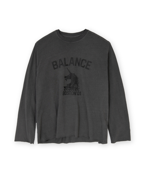 BROWNYARD BALANCE(ブラウンヤード・バランス)の「ボストンウエストカットロングスリーブ、ウォッシュドブラック(Tシャツ/カットソー・メンズ・その他・4/3)」の1枚目の写真