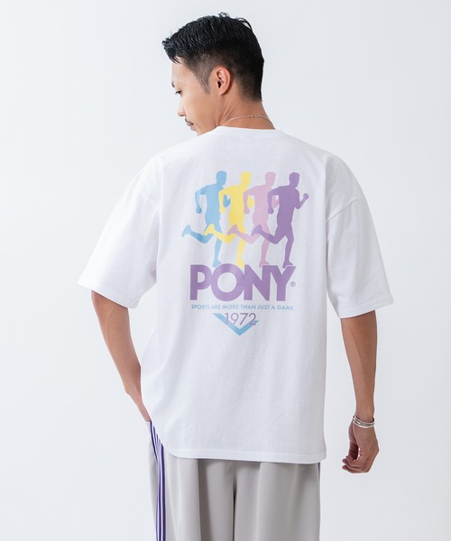 PONY(ポニー)の「【PONY】別注 プリント 半袖Tシャツ(Tシャツ/カットソー・メンズ・ブラック/ホワイト/ホワイト系/アイボリー/アイボリー系2/アイボリー系/ライトグレー系1/ブラック系2/ブラック系1/ブラック系/ホワイト系2/ホワイト系1・SMALL/MEDIUM/X-LARGE/LARGE)」の4枚目の写真