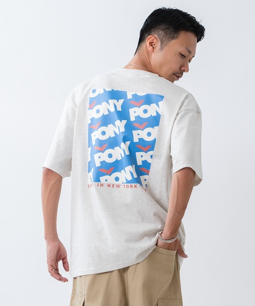 PONY(ポニー)の「【PONY】別注 プリント 半袖Tシャツ(Tシャツ/カットソー・メンズ・ブラック/ホワイト/ホワイト系/アイボリー/アイボリー系2/アイボリー系/ライトグレー系1/ブラック系2/ブラック系1/ブラック系/ホワイト系2/ホワイト系1・SMALL/MEDIUM/X-LARGE/LARGE)」の12枚目の写真