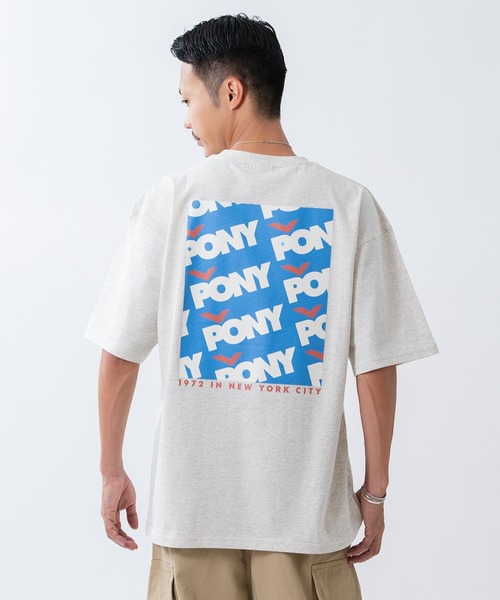 PONY(ポニー)の「【PONY】別注 プリント 半袖Tシャツ(Tシャツ/カットソー・メンズ・ブラック/ホワイト/ホワイト系/アイボリー/アイボリー系2/アイボリー系/ライトグレー系1/ブラック系2/ブラック系1/ブラック系/ホワイト系2/ホワイト系1・SMALL/MEDIUM/X-LARGE/LARGE)」の17枚目の写真