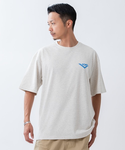 PONY(ポニー)の「【PONY】別注 プリント 半袖Tシャツ(Tシャツ/カットソー・メンズ・ブラック/ホワイト/ホワイト系/アイボリー/アイボリー系2/アイボリー系/ライトグレー系1/ブラック系2/ブラック系1/ブラック系/ホワイト系2/ホワイト系1・SMALL/MEDIUM/X-LARGE/LARGE)」の18枚目の写真