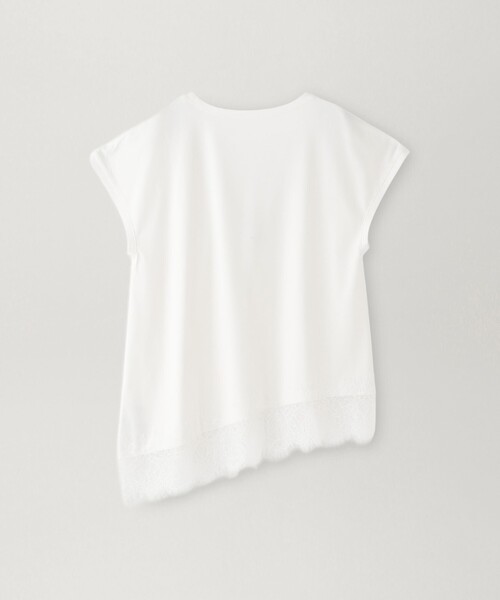 BIANCA(ビアンカ)の「【接触冷感】スムースポンチレースコンビカットソー(Tシャツ/カットソー・レディース・チャコールグレー/ホワイト/ブラウン/ブラック・38)」の12枚目の写真
