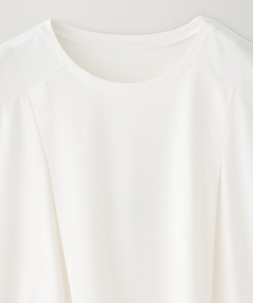 BIANCA(ビアンカ)の「【接触冷感】スムースポンチレースコンビカットソー(Tシャツ/カットソー・レディース・チャコールグレー/ホワイト/ブラウン/ブラック・38)」の13枚目の写真