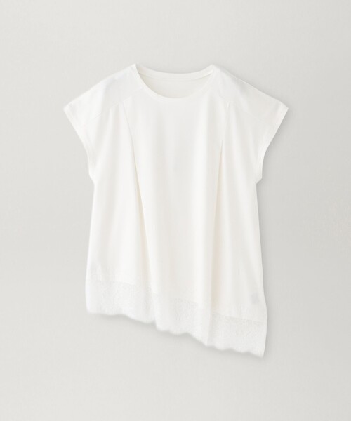 BIANCA(ビアンカ)の「【接触冷感】スムースポンチレースコンビカットソー(Tシャツ/カットソー・レディース・チャコールグレー/ホワイト/ブラウン/ブラック・38)」の17枚目の写真