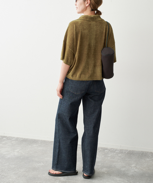 Spick & Span(スピックアンドスパン)の「R/NYモールヤーンポロシャツニット(ニット/セーター・レディース・ネイビー/カーキ・FREE)」の10枚目の写真