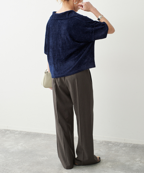 Spick & Span(スピックアンドスパン)の「R/NYモールヤーンポロシャツニット(ニット/セーター・レディース・ネイビー/カーキ・FREE)」の17枚目の写真