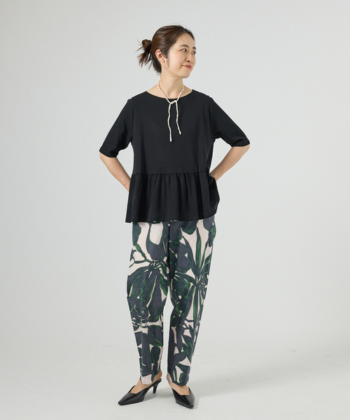 VERMEIL par iena(ヴェルメイユパーイエナ)の「Leaf print パンツ(その他パンツ・レディース・アイボリー・40/38/36)」の18枚目の写真