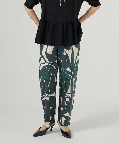 VERMEIL par iena(ヴェルメイユパーイエナ)の「Leaf print パンツ(その他パンツ・レディース・アイボリー・40/38/36)」の3枚目の写真
