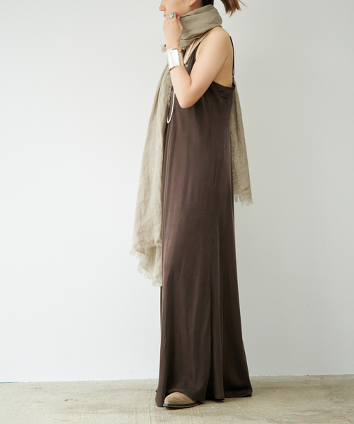 Deuxieme Classe(ドゥーズィエムクラス)の「Cu/R Camisole ドレス(ワンピース・レディース・ブラウン・38/36)」の3枚目の写真