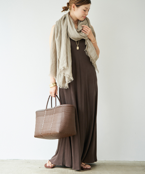 Deuxieme Classe(ドゥーズィエムクラス)の「Cu/R Camisole ドレス(ワンピース・レディース・ブラウン・38/36)」の4枚目の写真