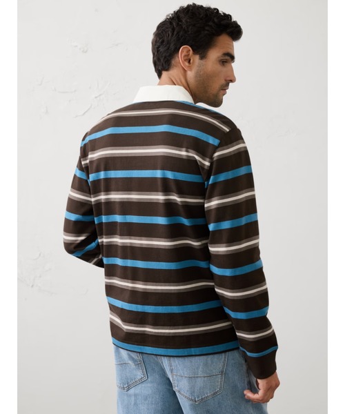 BANANA REPUBLIC FACTORY STORE（バナナリパブリック ファクトリーストア）の「BANANA REPUBLIC FACTORY STORE　　ラグビーポロシャツ（ポロシャツ・メンズ・ブラウン/ネイビー・S/M/L/XL）」の9枚目の写真