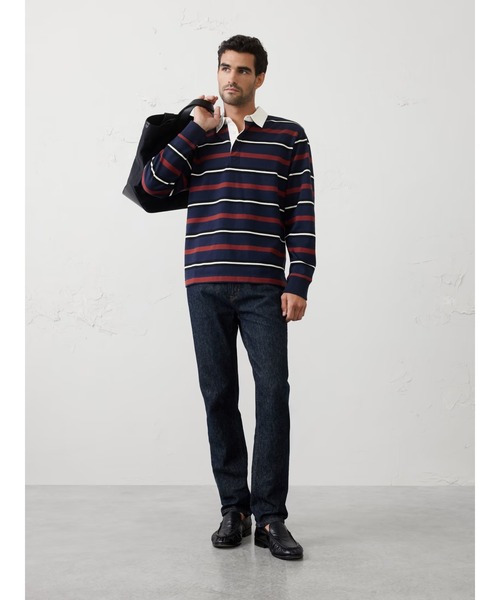BANANA REPUBLIC FACTORY STORE（バナナリパブリック ファクトリーストア）の「BANANA REPUBLIC FACTORY STORE　　ラグビーポロシャツ（ポロシャツ・メンズ・ブラウン/ネイビー・S/M/L/XL）」の7枚目の写真