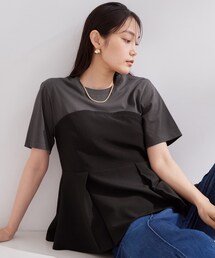 OPAQUE.CLIP | ビスチェドッキングカットソー【洗濯機OK】(Tシャツ/カットソー)