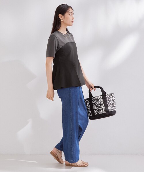 OPAQUE.CLIP(オペークドットクリップ)の「ビスチェドッキングカットソー【洗濯機OK】(Tシャツ/カットソー・レディース・ナチュラル/ブラウン系その他/ブラック・40/38/42)」の6枚目の写真