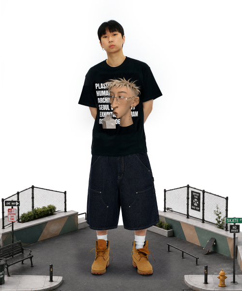 LAUGHER(ラファー)の「プラスチックヒューマンTシャツ - ブラック(Tシャツ/カットソー・レディース・ブラック・MEDIUM/LARGE/X-LARGE)」の3枚目の写真