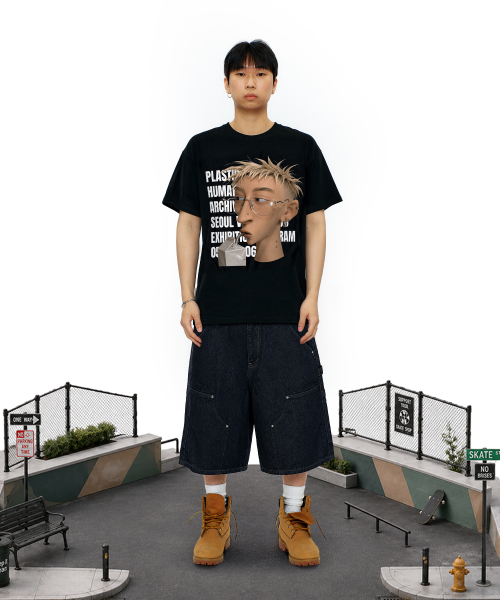 LAUGHER(ラファー)の「プラスチックヒューマンTシャツ - ブラック(Tシャツ/カットソー・レディース・ブラック・MEDIUM/LARGE/X-LARGE)」の4枚目の写真