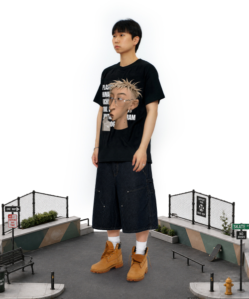 LAUGHER(ラファー)の「プラスチックヒューマンTシャツ - ブラック(Tシャツ/カットソー・レディース・ブラック・MEDIUM/LARGE/X-LARGE)」の5枚目の写真