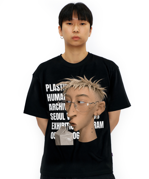 LAUGHER(ラファー)の「プラスチックヒューマンTシャツ - ブラック(Tシャツ/カットソー・レディース・ブラック・MEDIUM/LARGE/X-LARGE)」の7枚目の写真