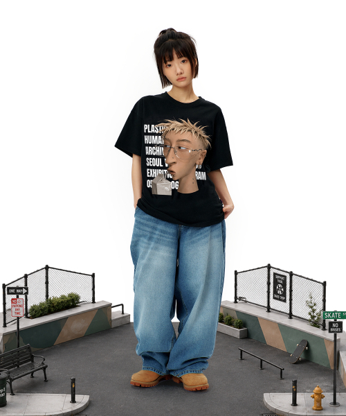 LAUGHER(ラファー)の「プラスチックヒューマンTシャツ - ブラック(Tシャツ/カットソー・レディース・ブラック・MEDIUM/LARGE/X-LARGE)」の8枚目の写真