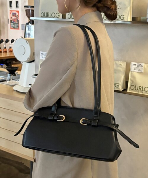 DouDou（ドゥドゥ）の「【REI企画】バックルロングショルダーバッグ（トートバッグ・レディース・ダークブラウン/ブラック・FREE）」の21枚目の写真