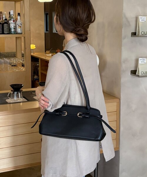 DouDou（ドゥドゥ）の「【REI企画】バックルロングショルダーバッグ（トートバッグ・レディース・ダークブラウン/ブラック・FREE）」の22枚目の写真