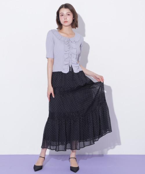 JILL by JILL STUART(ジルバイジルスチュアート)の「レース切り替えティアードスカート(スカート・レディース・ブラック系その他/ホワイト系その他・FREE)」の19枚目の写真