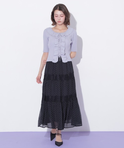 JILL by JILL STUART(ジルバイジルスチュアート)の「レース切り替えティアードスカート(スカート・レディース・ブラック系その他/ホワイト系その他・FREE)」の17枚目の写真