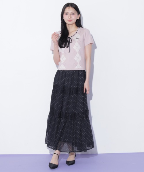 JILL by JILL STUART(ジルバイジルスチュアート)の「レース切り替えティアードスカート(スカート・レディース・ブラック系その他/ホワイト系その他・FREE)」の22枚目の写真