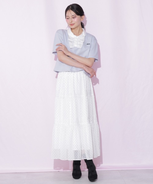 JILL by JILL STUART(ジルバイジルスチュアート)の「レース切り替えティアードスカート(スカート・レディース・ブラック系その他/ホワイト系その他・FREE)」の10枚目の写真