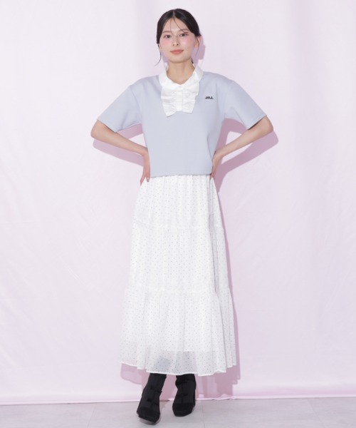 JILL by JILL STUART(ジルバイジルスチュアート)の「レース切り替えティアードスカート(スカート・レディース・ブラック系その他/ホワイト系その他・FREE)」の11枚目の写真