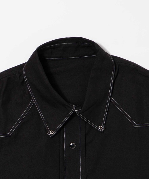 Figments(フィグメンツ)の「ステッチメタルボタンシャツ(シャツ/ブラウス・レディース・ブラック・LARGE/MEDIUM)」の7枚目の写真