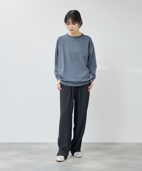 Mac-House(マックハウス)の「【Free Nature/フリーネイチャー】ふくれジャガードプルオーバー(Tシャツ/カットソー・レディース・アイボリー/ブルー系/ブラック・M/XL/L)」の9枚目の写真
