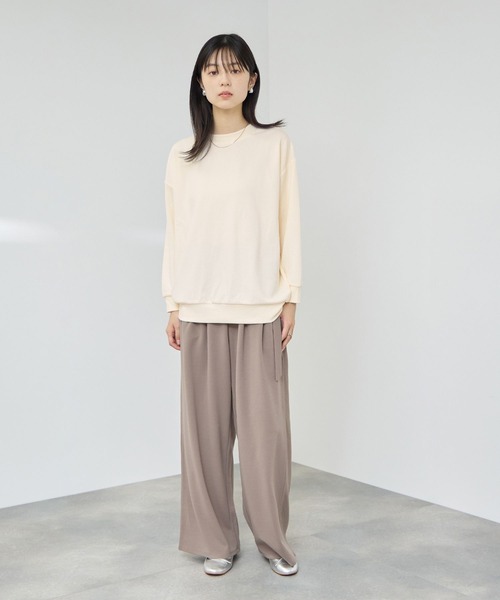 Mac-House(マックハウス)の「【Free Nature/フリーネイチャー】ふくれジャガードプルオーバー(Tシャツ/カットソー・レディース・アイボリー/ブルー系/ブラック・M/XL/L)」の12枚目の写真