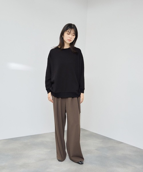 Mac-House(マックハウス)の「【Free Nature/フリーネイチャー】ふくれジャガードプルオーバー(Tシャツ/カットソー・レディース・アイボリー/ブルー系/ブラック・M/XL/L)」の14枚目の写真