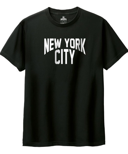 Ol' Basics(オールベーシックス)の「Ol' Basics(オール・ベーシックス) 半袖Tシャツ NEW YORK CITY ロゴ プリント 5.6オンス トップス カットソー レディース(Tシャツ/カットソー・レディース・ヘザーグレー/ブラック/ホワイト・M/L)」の2枚目の写真